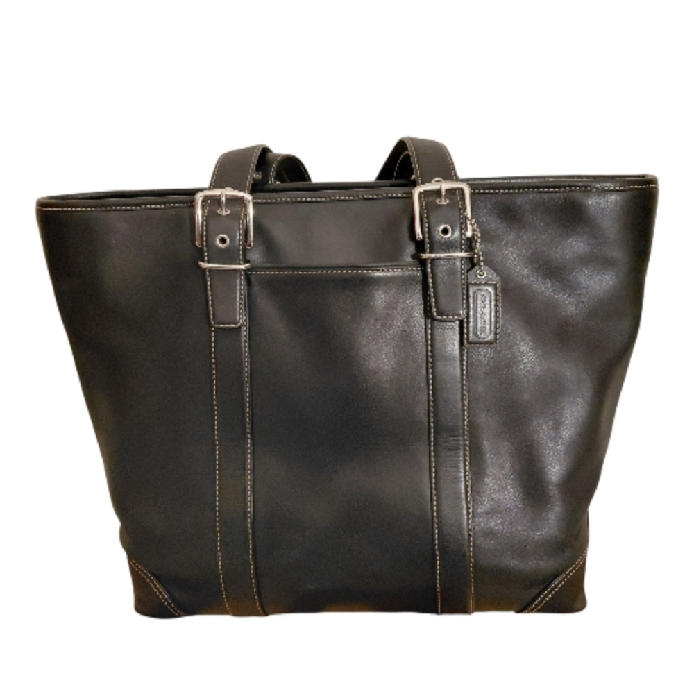 Coach Vintage Hampton Black Large Tote Bag - Picture 6 of 14